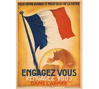 Armée engagez Vous Reproduction Affiche Poster-Format Size 50X70 cm Papier 300 GR-Vente du fichier numérique HD Possible Nous Consulter.(Boutique : affichevintage.FR)