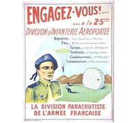 Armée Française Militaire Parachutiste Affiche Poster Reproduction - Format 50X70 cm Papier Luxe 300 GR - Vente du fichier numérique HD Possible Nous Consulter (Boutique : affichevintage.FR)