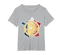 Armée Militaire Française Etrangere Troupe Disant Design T-Shirt, Femme Grandes Tailles, Gris Chiné, 6X