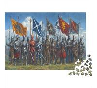 Armées Médiévales 1000 Pièces Puzzle Adultes Fantasy Sombre Jeu Éducatif Jouets Défi Cadeau Puzzle en Bois DIY Art Mural Cadeau Unique Aide À La Relaxation Collection 1000pcs (75x50cm)