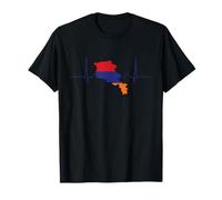 Armenia Heart Armenian Heartbeat Carte de l'Arménie vintage T-Shirt