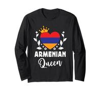 Armenian Queen Armenia Flag Proud Armenian Woman Manche Longue