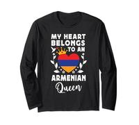 Armenian Queen Armenian Wife Girlfriend Armenia Flag Manche Longue
