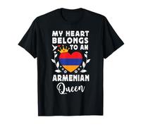 Armenian Queen Armenian Wife Girlfriend Armenia Flag T-Shirt