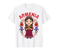 Arménie Arménienne Fille Traditionnelle Robe Fleurs Heritage T-Shirt