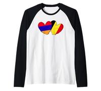 Arménie Belgique Amour Coeur Arménien Belge Double Nationalité Manche Raglan
