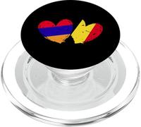 Arménie Belgique Amour Coeur Arménien Belge Double Nationalité PopSockets PopGrip pour MagSafe
