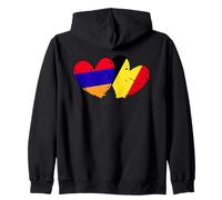 Arménie Belgique Amour Coeur Arménien Belge Double Nationalité Sweat à Capuche