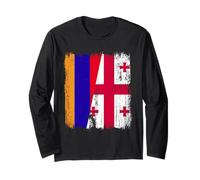 Arménie Géorgie Demi-drapeau Arménienne Géorgienne Racines Manche Longue