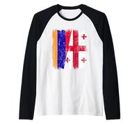 Arménie Géorgie Demi-drapeau Arménienne Géorgienne Racines Manche Raglan