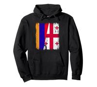 Arménie Géorgie Demi-drapeau Arménienne Géorgienne Racines Sweat à Capuche