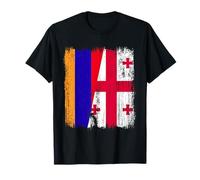 Arménie Géorgie Demi-drapeau Arménienne Géorgienne Racines T-Shirt