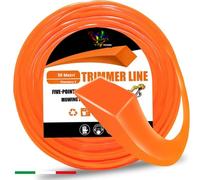 ARMERIAONLINE SINCE 1999 Fil pour débroussailleuse professionnel, 50 mètres, 3 mm de diamètre, nylon renforcé, orange