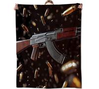 Armes À Feu Couvertures Confortable Couverture Canape Moelleuse Plaid pour Salon Divans Hiver 100x125cm