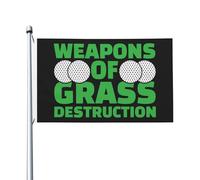 Armes De Destruction Du Gazon Golf Drapeau Décoratif Drapeau De Jardin Uv Fade Résistant Bannière Imperméable Pour Patio Bureaux Extérieure 3X5 Ft
