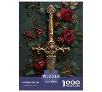 Armes et Roses 1000 Pièces Puzzle Jeu Cadeau Unique Cadeaux pour Femmes, Cadeaux pour Hommes pour Adultes Et Enfants À Partir De 12 Ans38x26cm/1000pcs