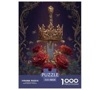 Armes et Roses Puzzle De 1000 Pièces Jeu Cadeau Unique Cadeaux pour Femmes, Cadeaux pour Hommes Adultes Et Enfants38x26cm/1000pcs
