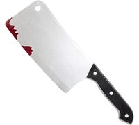 Armes sanglantes d'Halloween - Fendeur d'armes sanglantes - Accessoires d'Halloween - Kit de décoration de fête - Hachette de viande sanglante - Plastique dur - Revêtement d'épées, de boucher - Armes