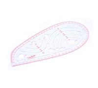 Armhole Curve Ruler | Peach Ruler for Sewing & Pattern Making | 0-65mm Circular Drawing Tool with 180° Protractor | Transparent PVC Dressmaking Tool