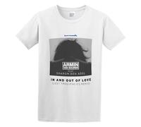 Armin Van Buuren in and Out of Love Men's T-Shirt Unisex White Cotton Hip Hop Print Tee Shirts S