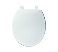 Armitage Shanks Orion Abattant WC en polypropylène blanc brillant Motif sandwich 370 x 420 x 45 mm Résistant aux UV Durable Avec charnières incluses Montage facile