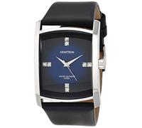 Armitron Men's Rectangular Crystal Dial Accented Leather Strap Watch, 20/4604