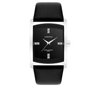 Armitron Men's Rectangular Crystal Dial Accented Leather Strap Watch, 20/4604