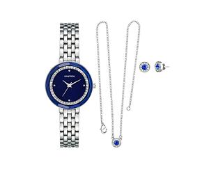 Armitron Women's Genuine Crystal Accented Bracelet Watch and Jewelry Set, 75/5796