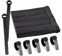 Armiz Lot de 100 sangles de câble réutilisables, noires, réglables et libérables pour la gestion des câbles d'ordinateur, l'organisation des cordons, la télévision, le bureau