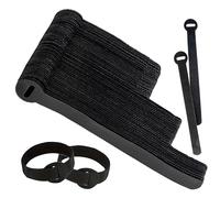 Armiz Lot de 120 multi-tailles attaches de câble réutilisables noires réglables et libérables pour la gestion des câbles de PC, les cordons d'organisation, la télévision, le bureau