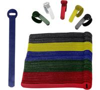 Armiz Lot de 120 serre-câbles réutilisables multicolores avec bande réglable, crochets solides et boucle pour câble TV, câbles PC et organisation de bureau