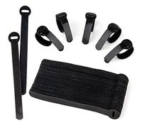 Armiz Lot de 60 attaches de câble réutilisables noires réglables et libérables pour la gestion des câbles de PC, les cordons d'organisation, la télévision, le bureau