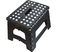 Armo® Tabouret Pliant avec poignée de Transport Compact Pliable Tabouret de Bricolage Repose-Pieds Échelle Poids Maximum 150 kg (Noir)