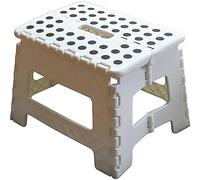 Armo® Tabouret Pliant avec poignée de Transport Compact Pliable Tabouret de Bricolage Repose-Pieds Échelle Poids Maximum 150 kg (Blanc)
