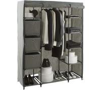 Paris Prix – Armoire penderie en tissu gris anthracite – 3 boîtes – 133 x 44 x 170 cm
