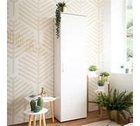 Armoire 1 porte 6 niveaux blanc Blanc G