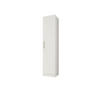 Armoire 1 Porte Blanche Mutifonctions 4 Niches L 35 H 160.6 P 31.5 cm - L 35 x l 31.8 x H 160.6 cm