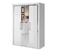 Armoire 150cm collection DOHA. Couleur blanc brillant.