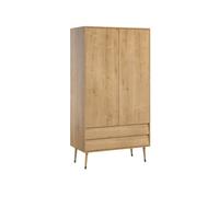 Armoire 2 portes 2 tiroirs bosque chêne vintage TU