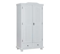 Armoire 2 Portes & 2 Tiroirs "Cama" 198cm Blanc