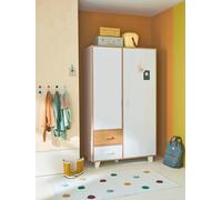 Armoire 2 portes + 2 tiroirs HOPLA blanc TU
