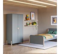 Armoire 2 portes avec penderie - gamme daphné vert kaki TU