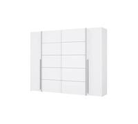 Armoire - Blanc mat - 2 portes battantes + 2 portes coulissantes - L 270,3 x P 61,2 x H 210 cm - NARAGO