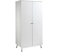 Armoire 2 Portes Blanche Motif Graphique - TINY WHITE - ALTOBUY Blanc G