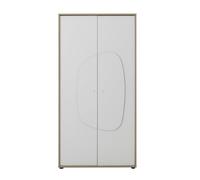 Armoire 2 portes - bois et blanc