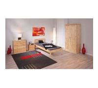 Inter Link - Armoire fonctionnelle - Armoire de chambre 2 portes - Pin massif vernis incolore - Tringle métallique - Avec une étagère - 95x55x190 cm - Leon