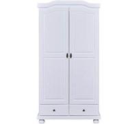 Armoire 2 Portes Bois Massif Blanc - NEDER - ALTOBUY Blanc G