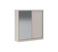 Armoire 2 portes coulissantes - Avec miroir - L200 cm - Beige - OCHIRA