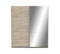 Armoire 2 Portes Coulissantes Et Miroir - L178,1 Cm Marron