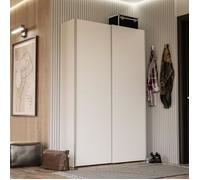 Armoire 2 portes coulissantes multifonction - Blanc mat - L120 x P41,6 x H190,5 cm - OZZULA